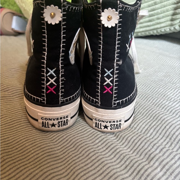 Converse Black High-Tops with White Accents - Picture 3 of 6